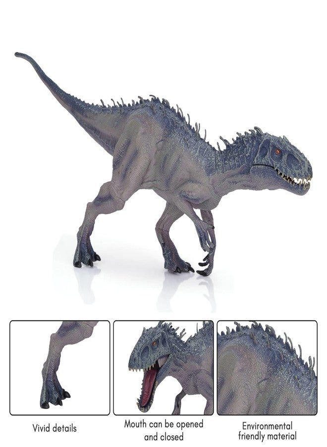 BAREPEPE Realistic T Rex Dinosaur Animal Figure for Kids Real Textured Dinosaurs Toy (Gray Indominus (25F)) - Image 4